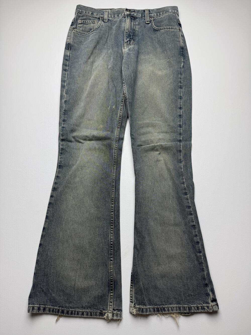 American Eagle Outfitters Jeans Womens 4 Blue Med Wash Flare Distressed Denim